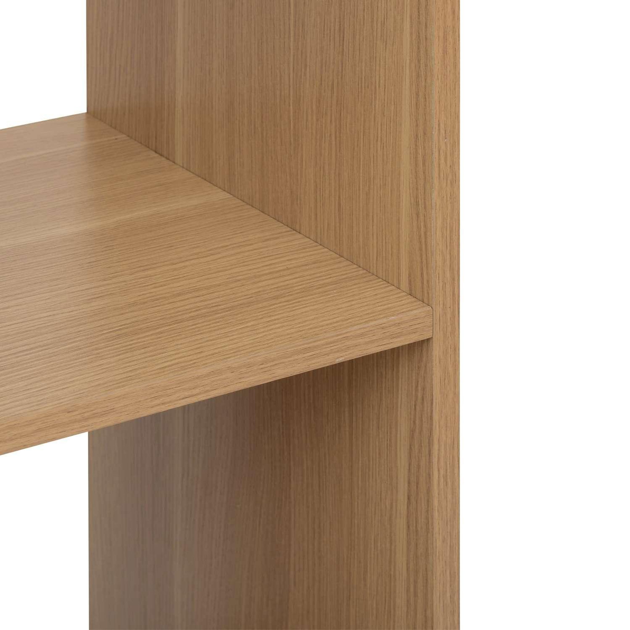 Voir la diapositive 2 : FIVE Bibliothèque en bois TASSO - Marron