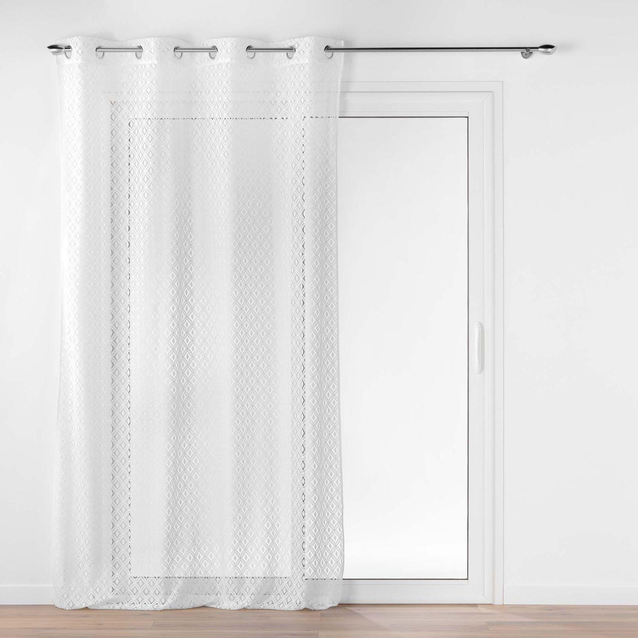 Douceur d'Intérieur Voilage maille adèle - 140 x 240 cm - blanc