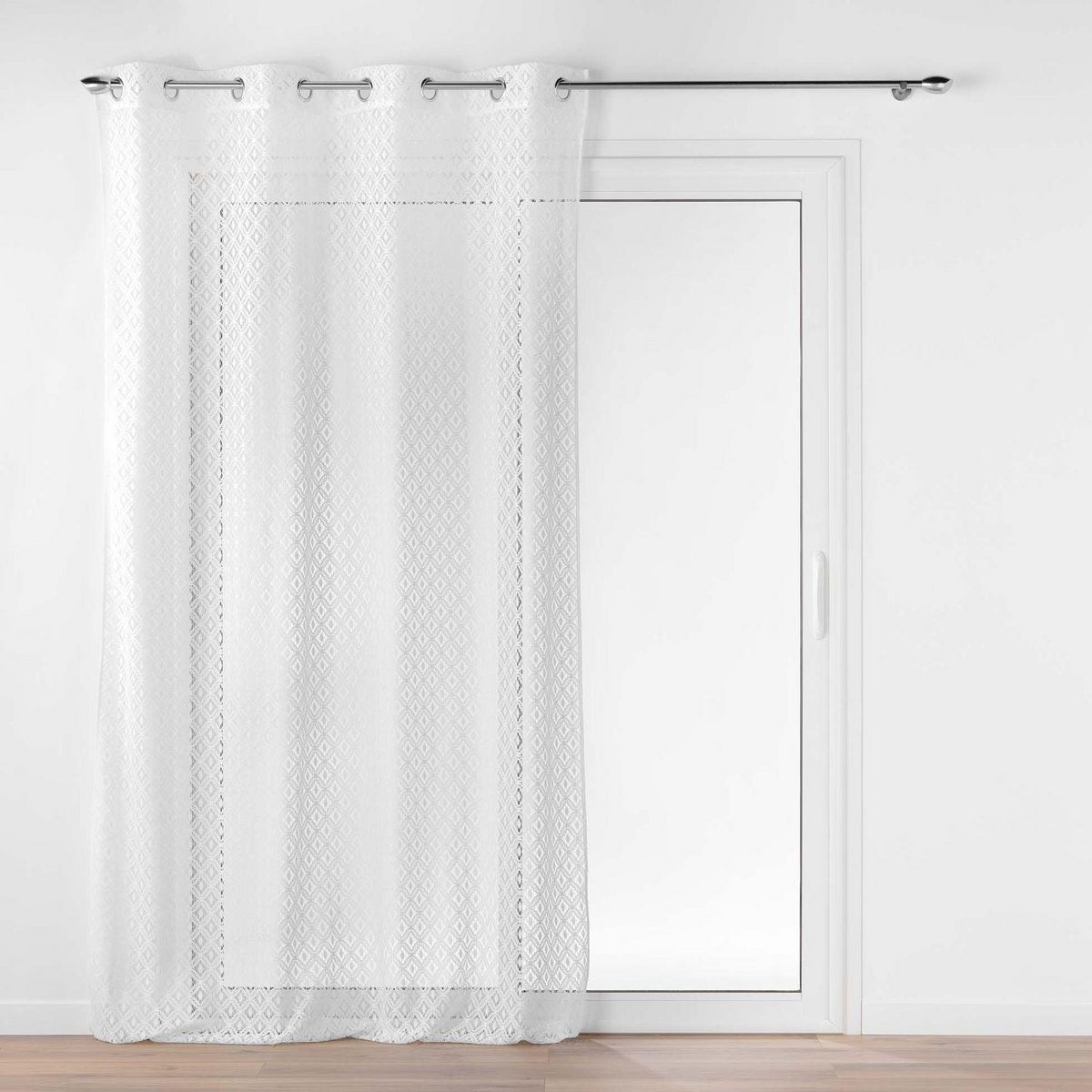 Douceur d'Intérieur Voilage maille Adèle - 140 x 240 cm - Blanc