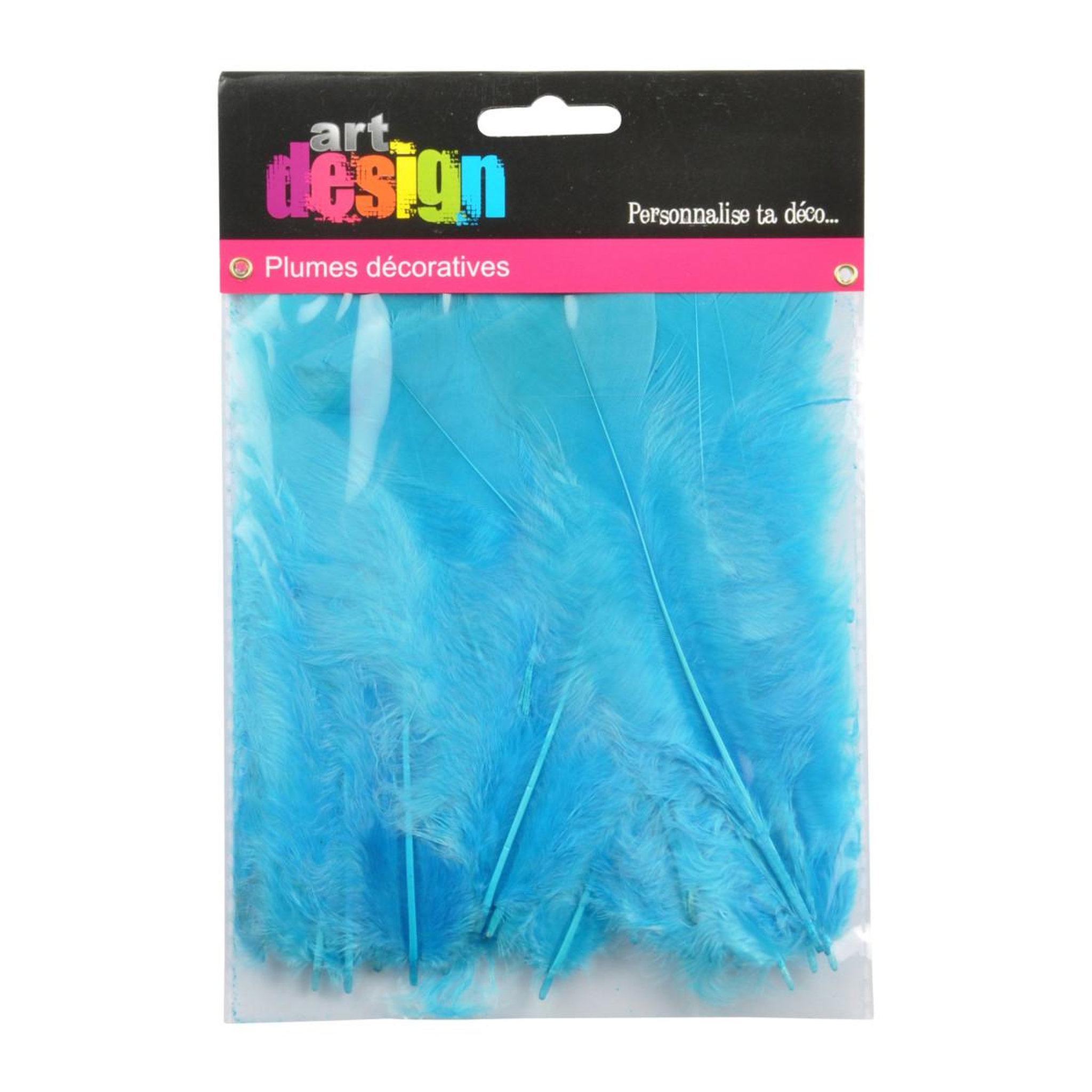 Voir la diapositive 3 : HOMEA Lot de 35 Plumes Décoratives  Sensa  16cm Turquoise