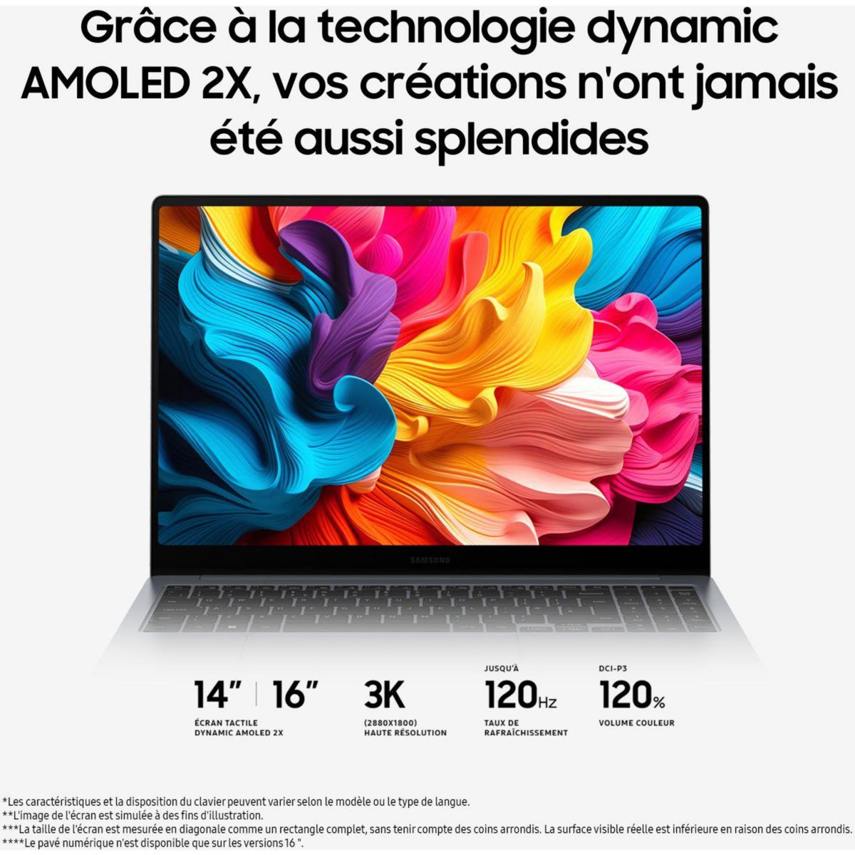 Samsung Ordinateur portable Galaxy Book4 Pro 16 U7 16Go 512Go Gris