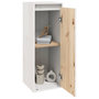 Voir la diapositive 3 : VIDAXL Armoire murale Blanc 30x30x80 cm Bois de pin massif