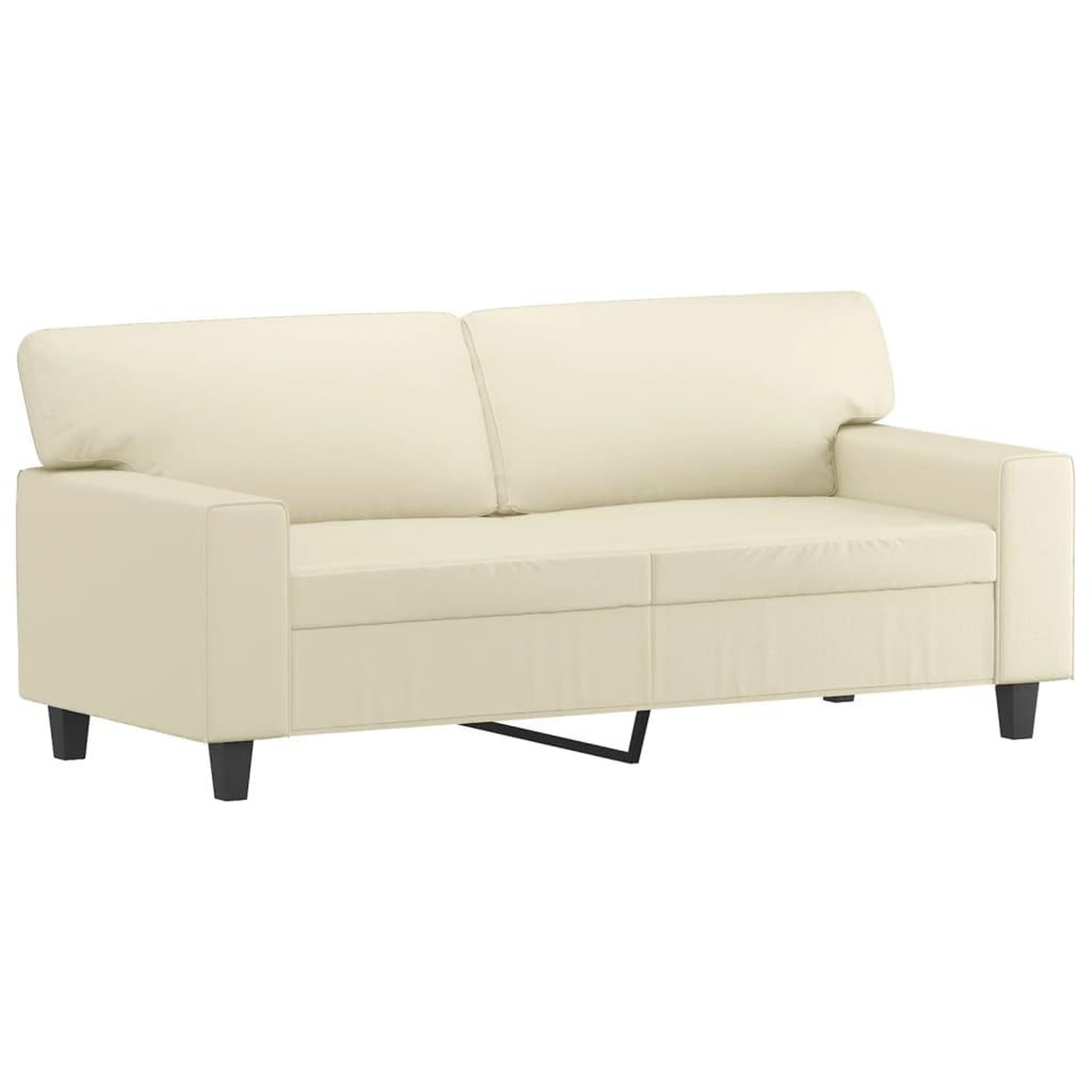 Voir la diapositive 4 : VIDAXL Ensemble de canapes 2 pcs creme similicuir