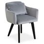 Voir la diapositive 3 : Paris Prix Lot de 20 Fauteuils en Velours  Scanda  70cm Argent