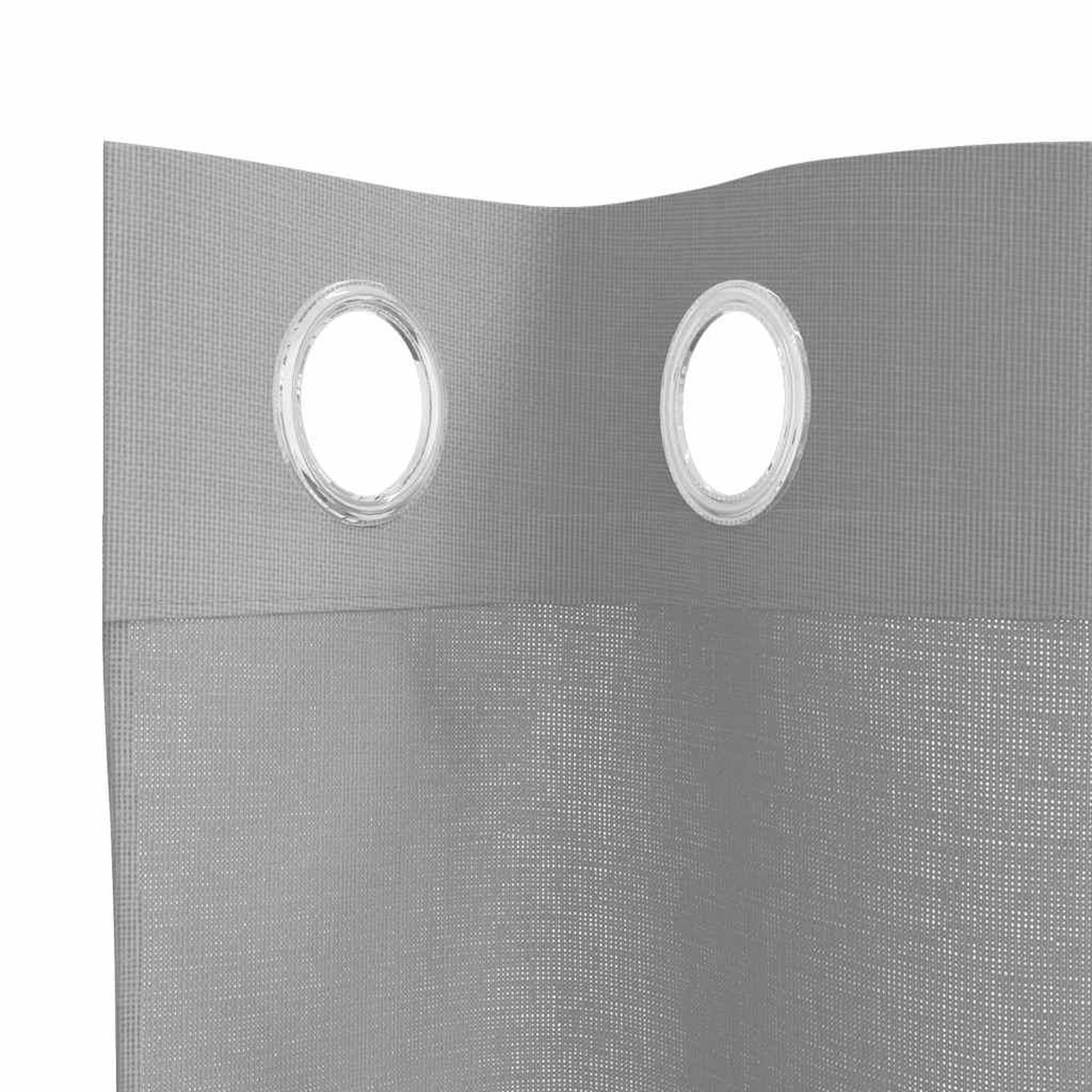Voir la diapositive 5 : VIDAXL Rideaux en voile avec œillets 2 pcs gris clair 140x300 cm