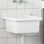 Voir la diapositive 1 : VIDAXL Lavabo pour montage murale blanc 40x40x24 cm resine