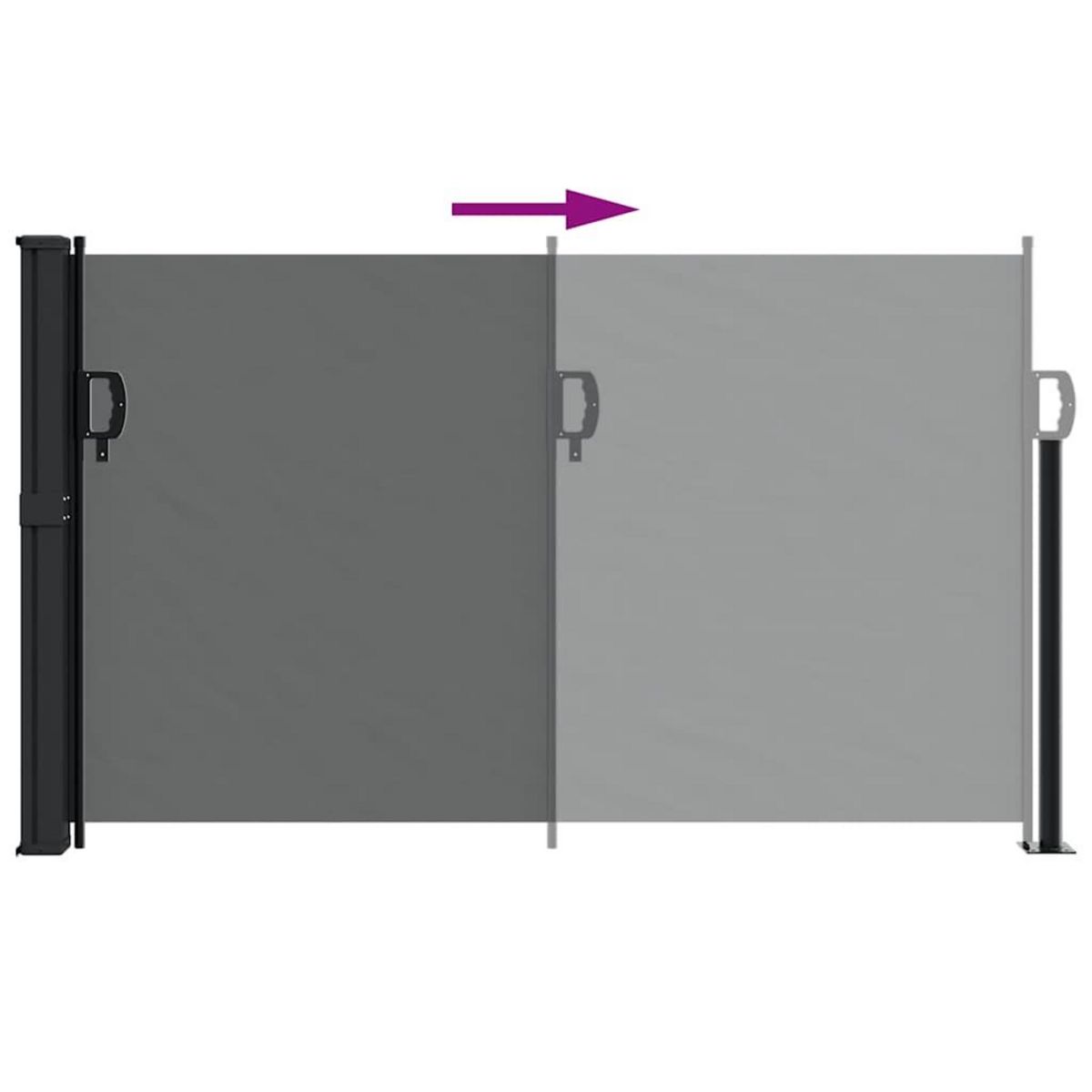 VIDAXL Auvent lateral retractable anthracite 120x600 cm