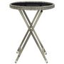 Voir la diapositive 4 : VIDAXL Ensemble de bistro de jardin 3 pcs Resine tressee et verre Gris