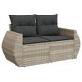 Voir la diapositive 3 : VIDAXL Salon de jardin avec coussins 10 pcs gris clair resine tressee