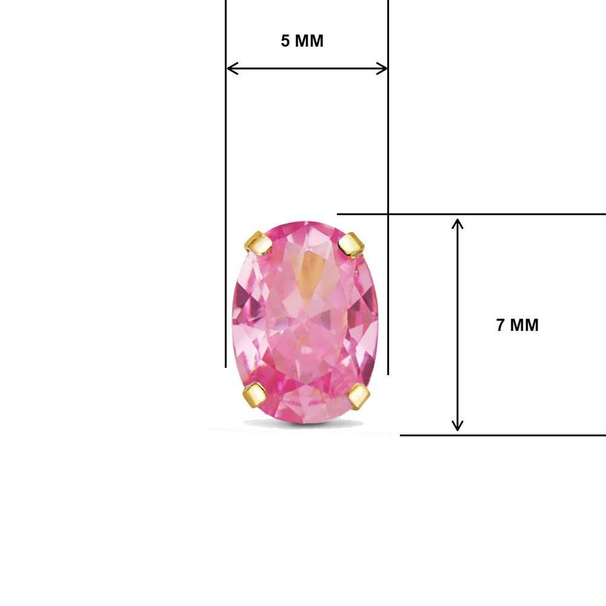 Voir la diapositive 4 : L'ATELIER D'AZUR Boucles d'Oreilles Or 18 Carats 750/000 - Zirconiums Roses