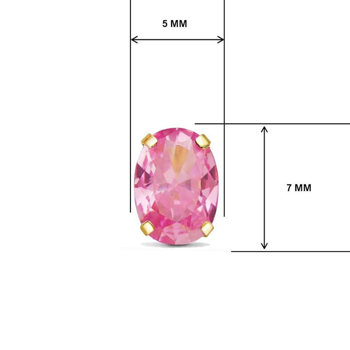 L'ATELIER D'AZUR Boucles d'Oreilles Or 18 Carats 750/000 - Zirconiums Roses