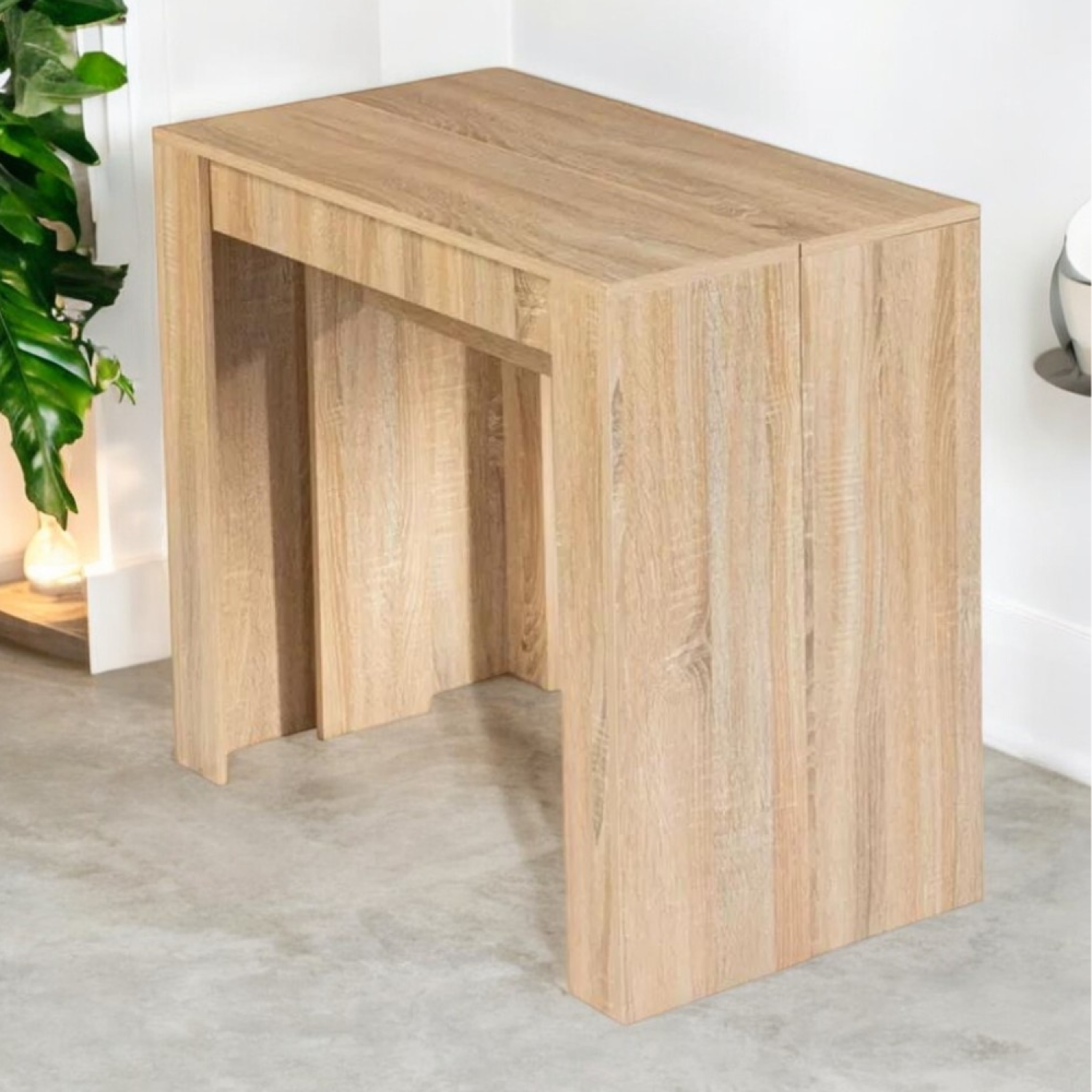Voir la diapositive 2 : CONCEPT USINE Table console extensible en bois - 235 m belli