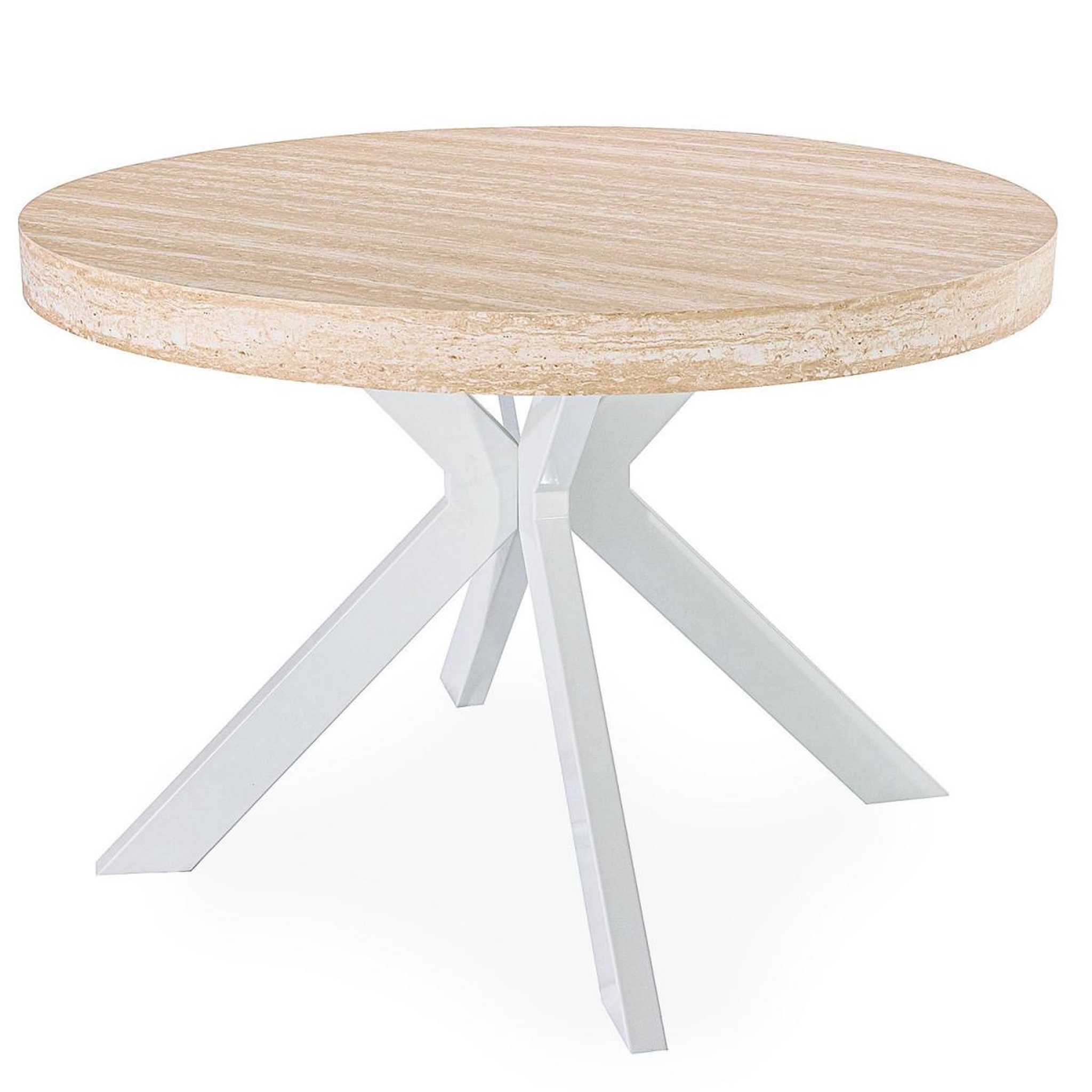 Paris Prix Table à manger extensible  zefane  110-260cm beige & blanc
