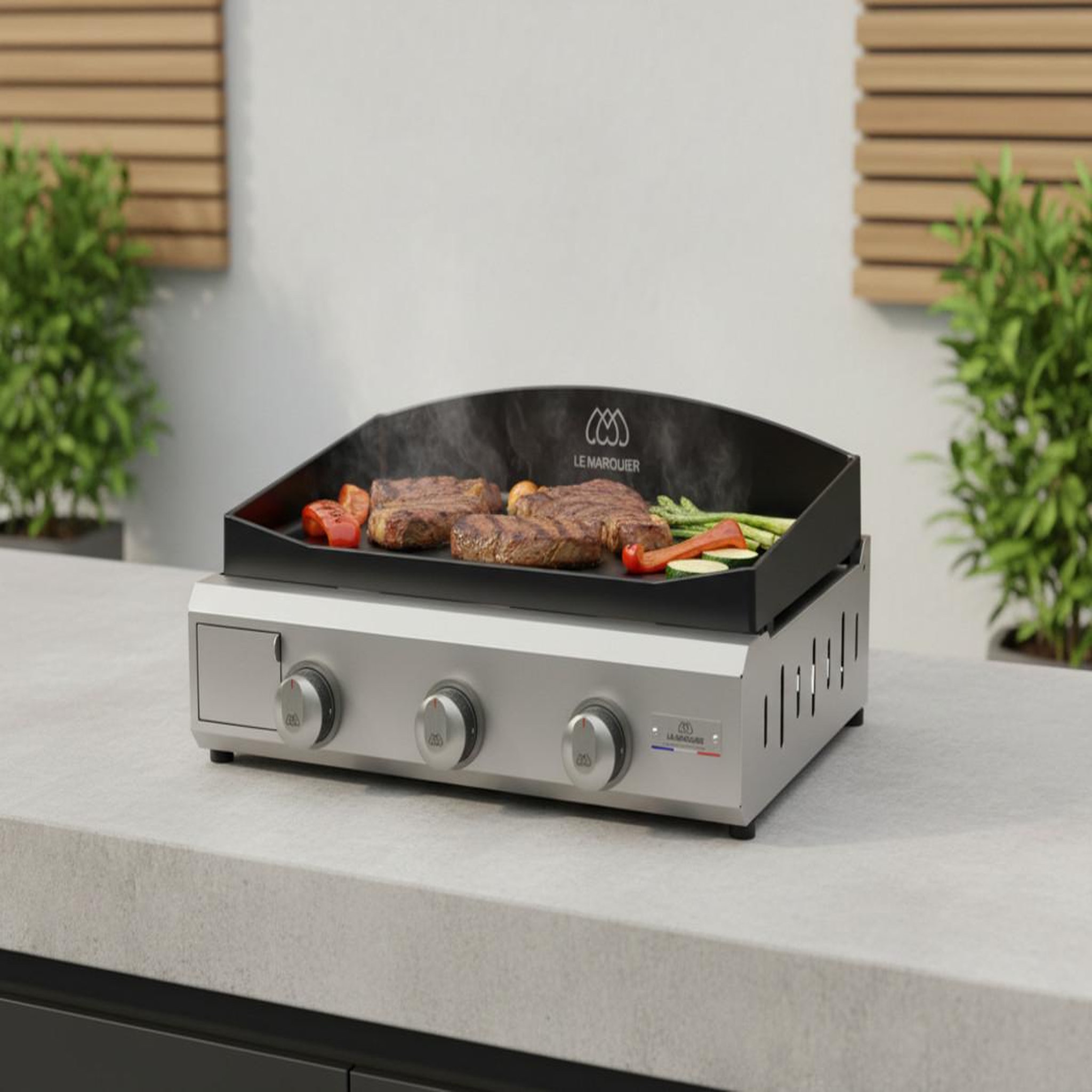 Voir la diapositive 3 : Le marquier Plancha gaz amalia 360 inox v3 plea360iv3