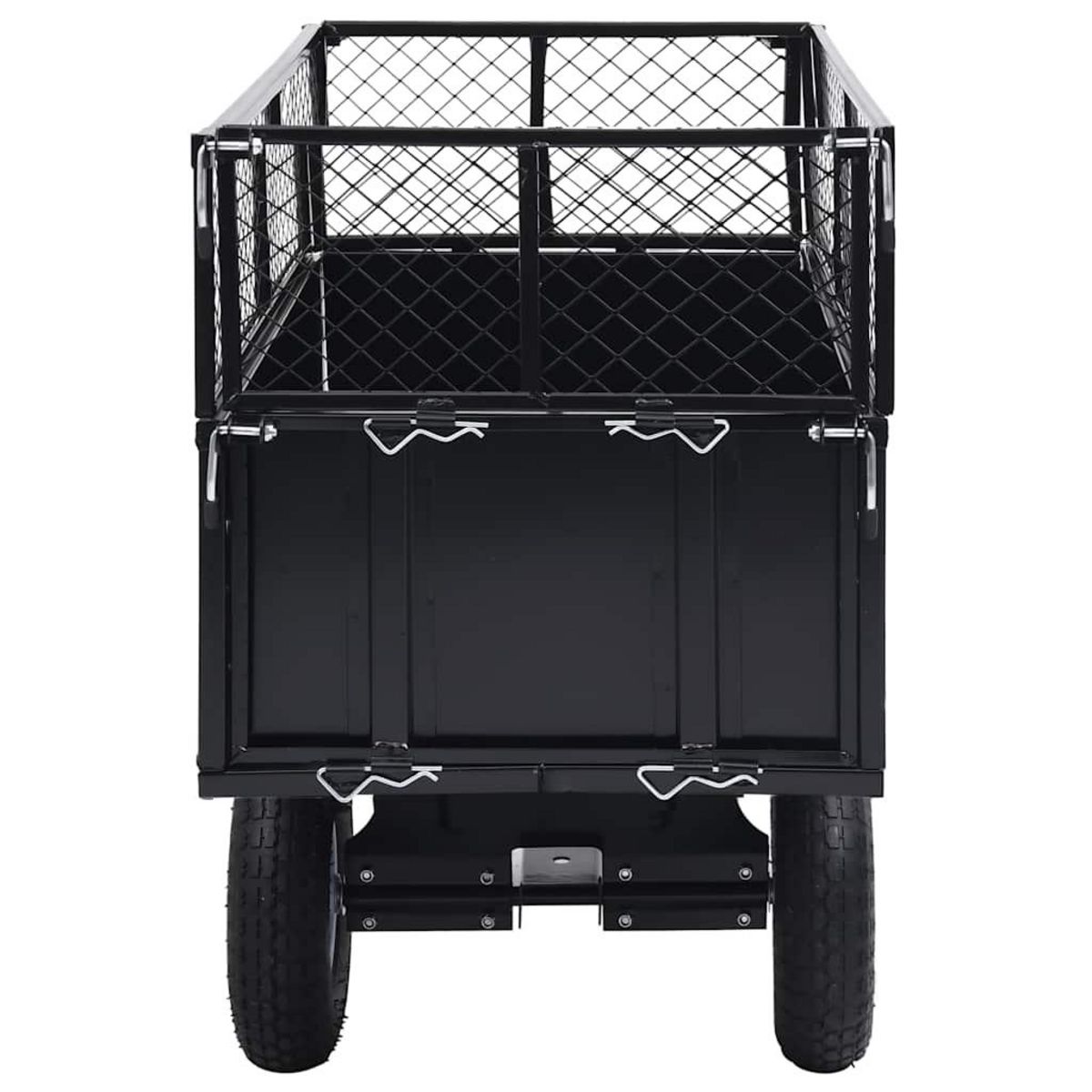 VIDAXL Remorque basculante pour tondeuse de pelouse Charge de 150 kg