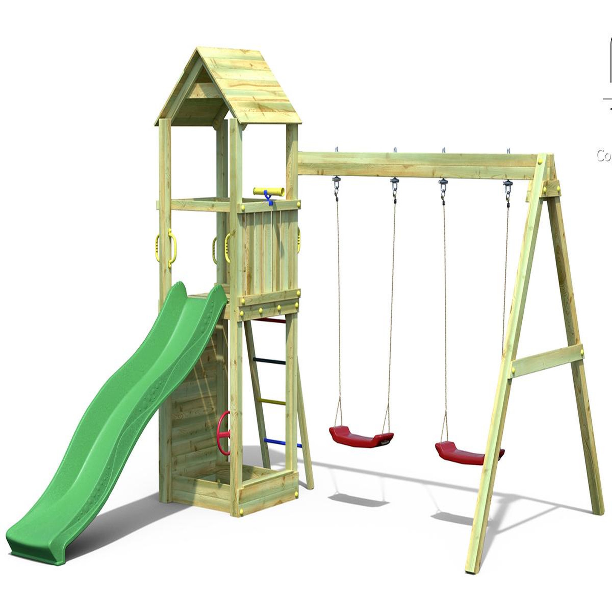 Fungoo Aire de jeux flappi avec balançoire double - fungoo