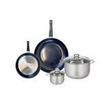 ELO Ensemble de 2 Poêles de cuisson 20 et 28 cm et 2 faitouts 12 et 20 cm Elo Prima Brillant