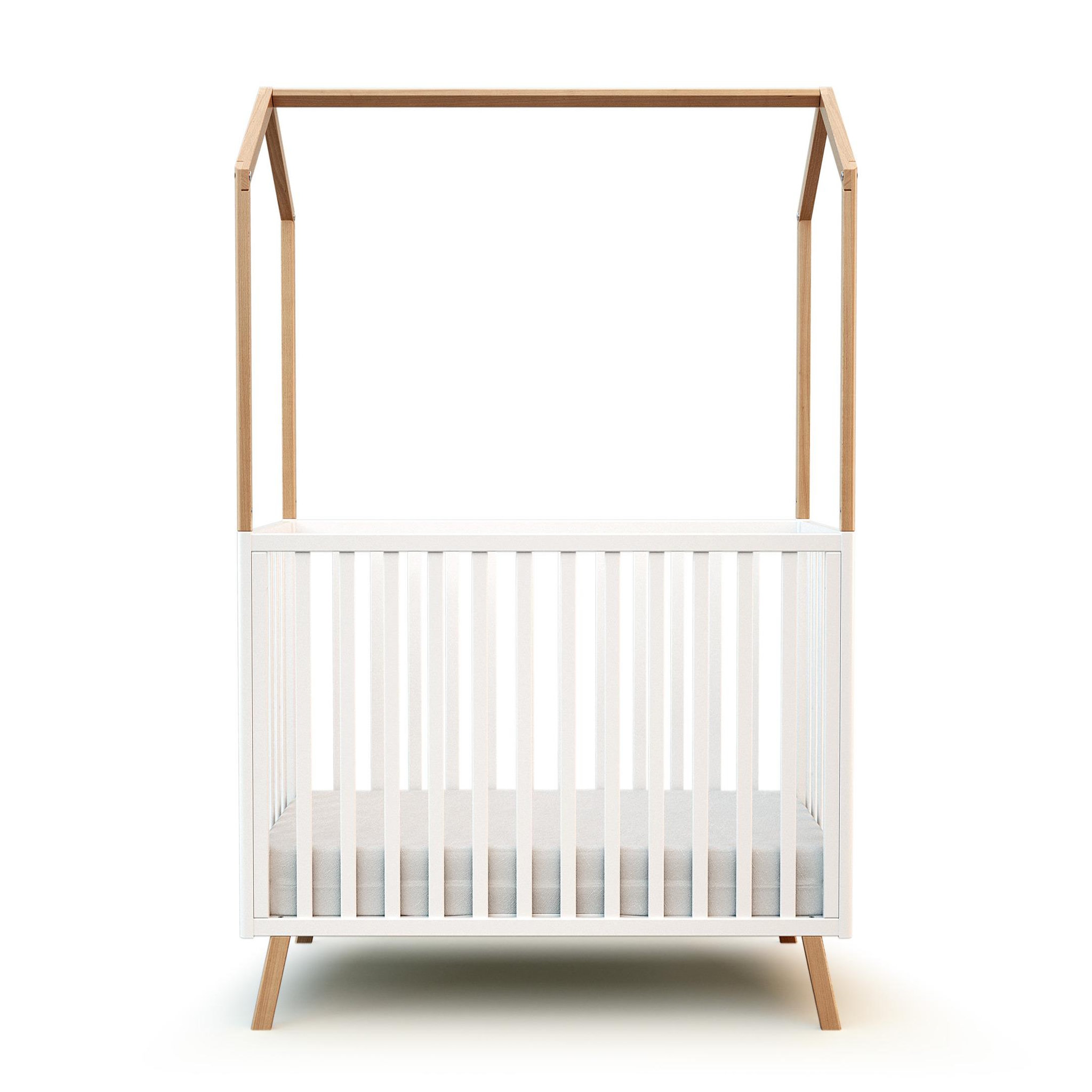 Voir la diapositive 1 : AT4 Lit cabane bébé évolutif CONFORT en bois