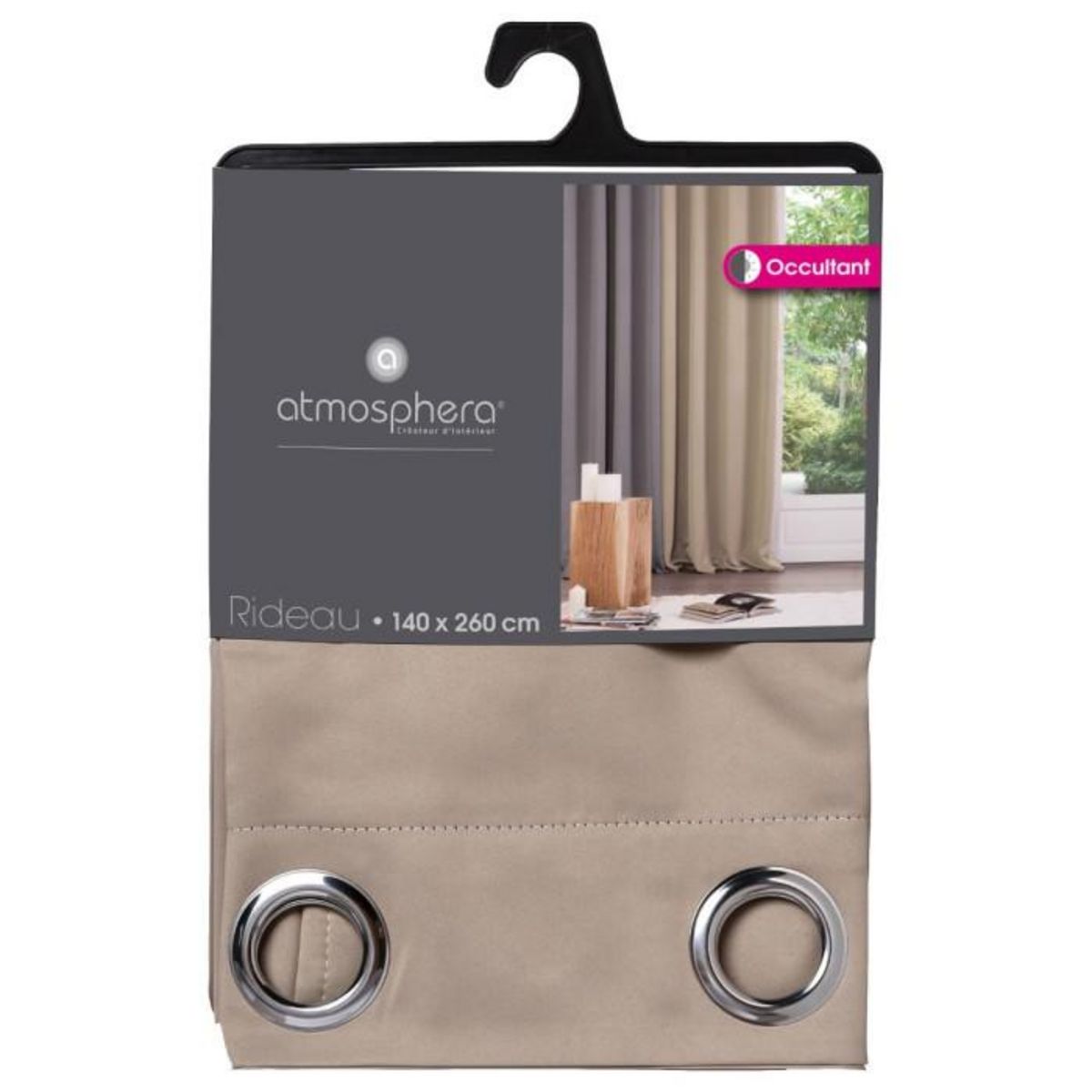 ATMOSPHERA Rideau Occultant  Topa  140x260cm Lin