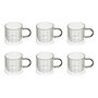 Voir la diapositive 1 : SECRET DE GOURMET Lot de 6 Mugs en Verre  Lexi  25cl Gris
