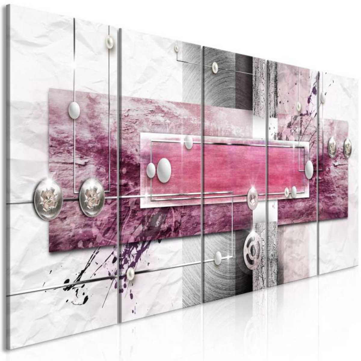 Paris Prix Tableau 5 Panneaux  Mysterious Mechanism Narrow Pink