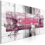 Voir la diapositive 1 : Paris Prix Tableau 5 Panneaux  Mysterious Mechanism Narrow Pink