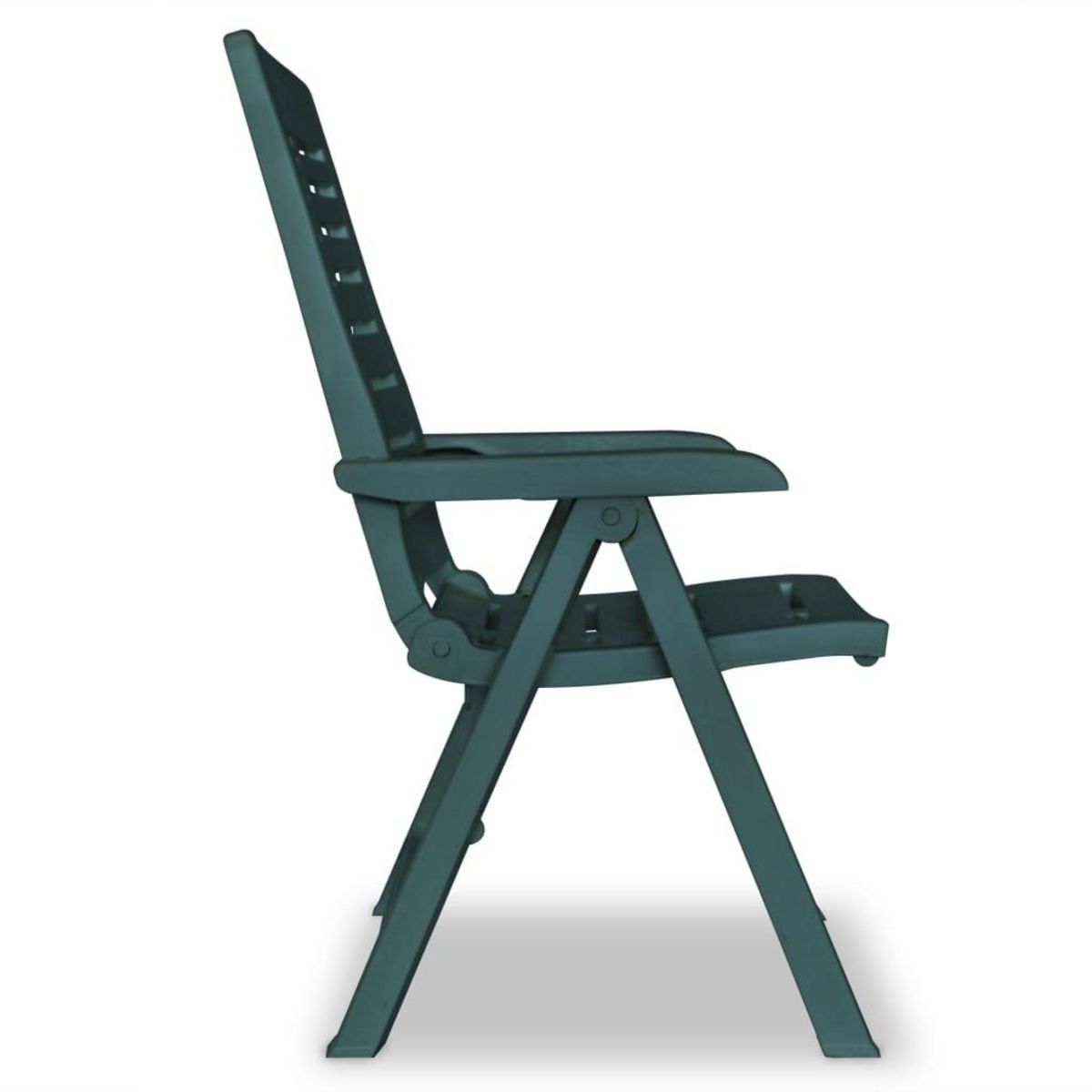 VIDAXL Chaises inclinables de jardin lot de 4 Plastique Vert