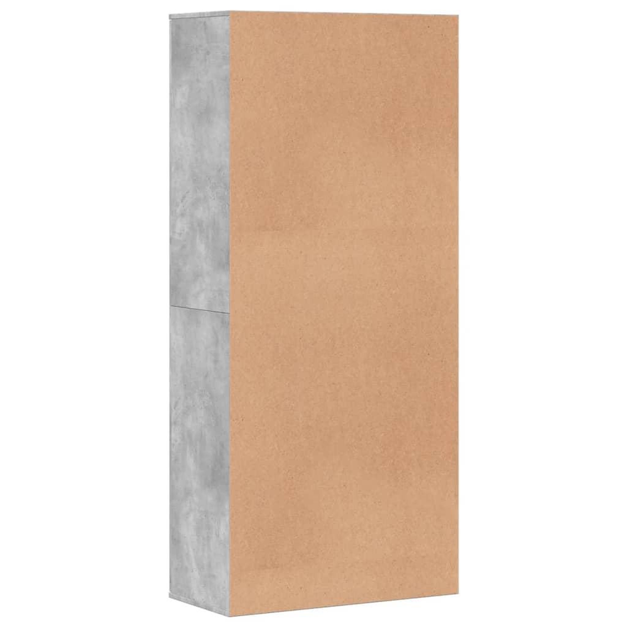 Voir la diapositive 5 : VIDAXL Armoire a chaussures Gris beton 80x39x178 cm Bois d'ingenierie