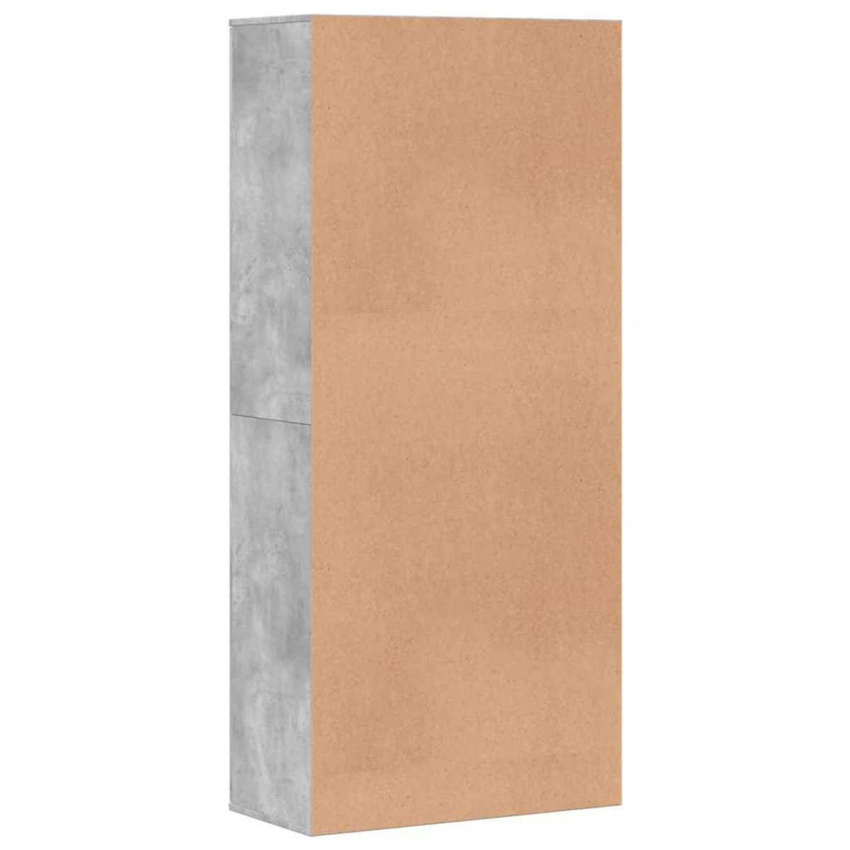 VIDAXL Armoire a chaussures Gris beton 80x39x178 cm Bois d'ingenierie