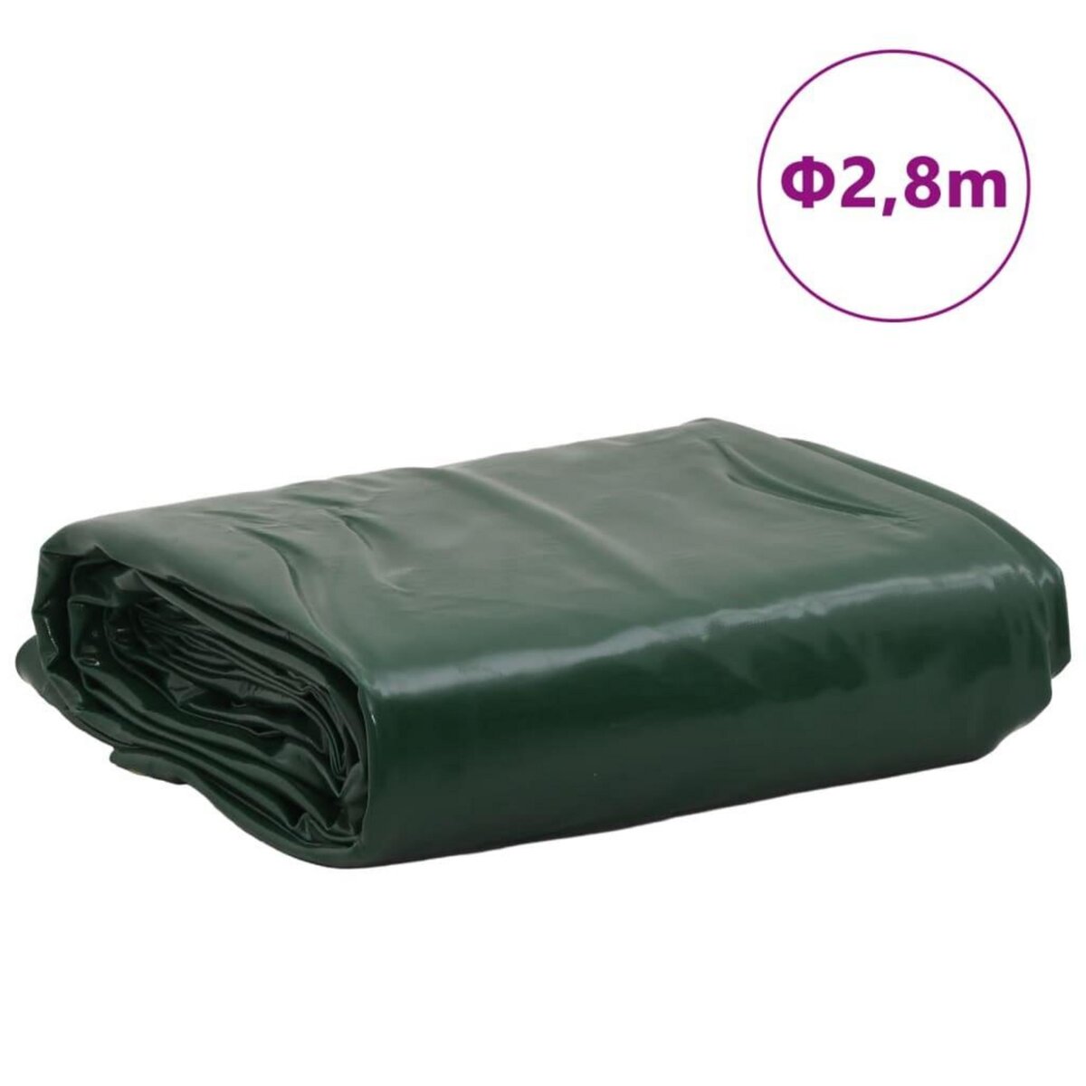 VIDAXL Bache vert Ø 2,8 m 600 /m²