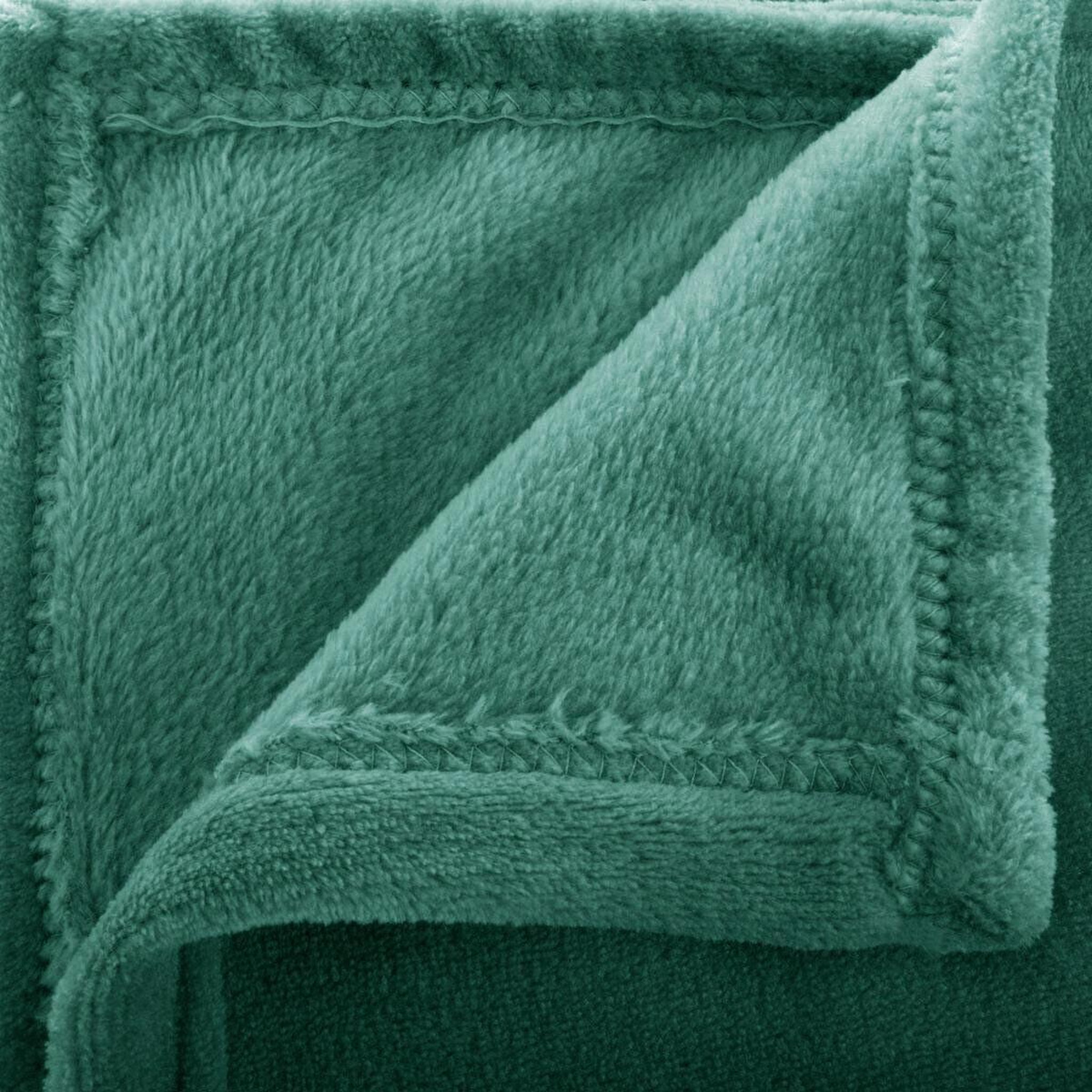Voir la diapositive 2 : ATMOSPHERA Plaid doux uni  flanel  125x150cm vert