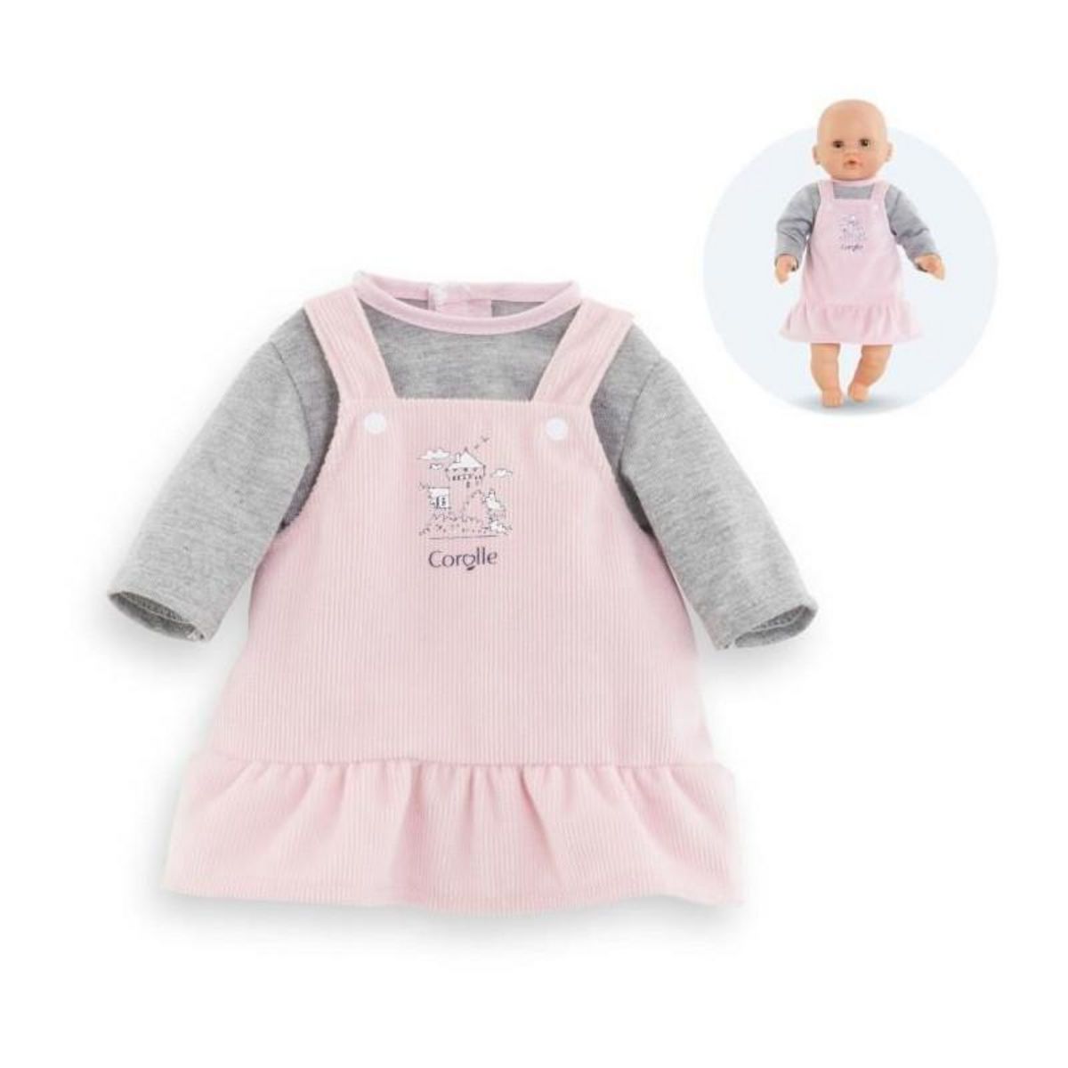 Corolle Robe et T-shirt Bords de Loire pour poupon 30 cm