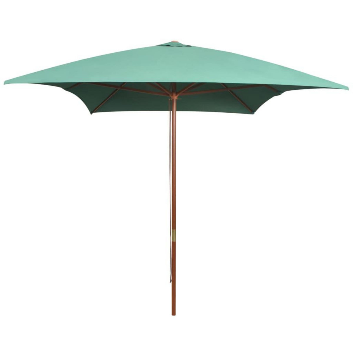VIDAXL Parasol avec poteau en bois 200 x 300 cm Vert