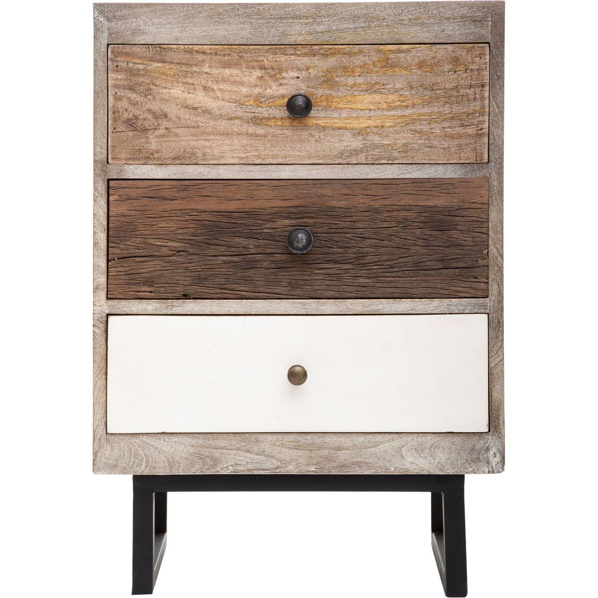 Voir la diapositive 2 : TOILINUX Lot de 2 tables de chevet 3 tiroirs - h.73 cm - multicouleur
