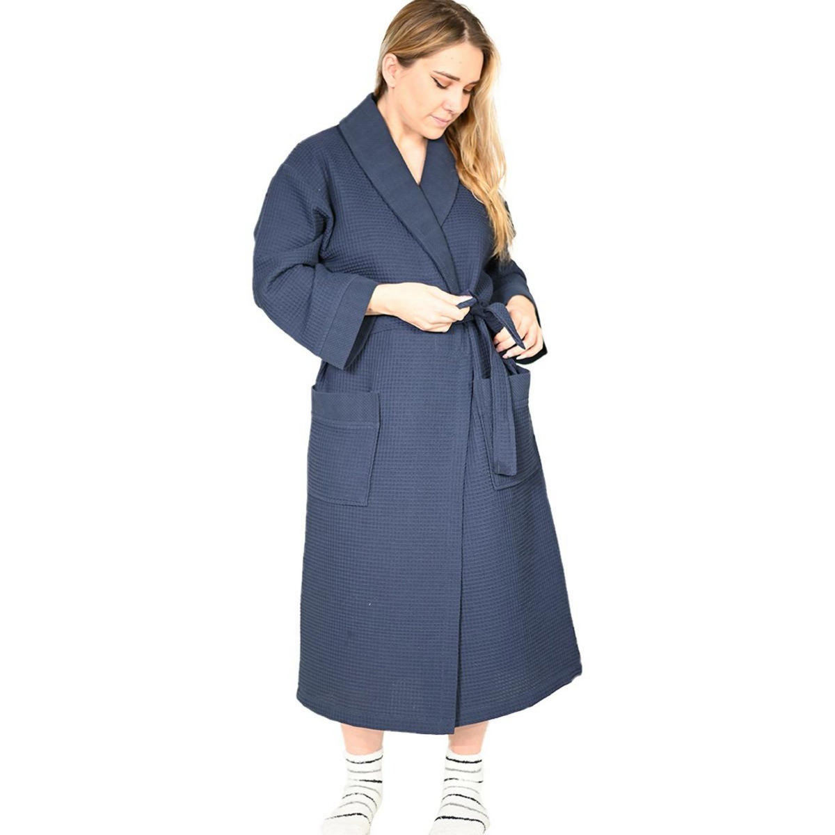 Sensei Maison Peignoir mixte nid d'abeille SPA COL CHÂLE