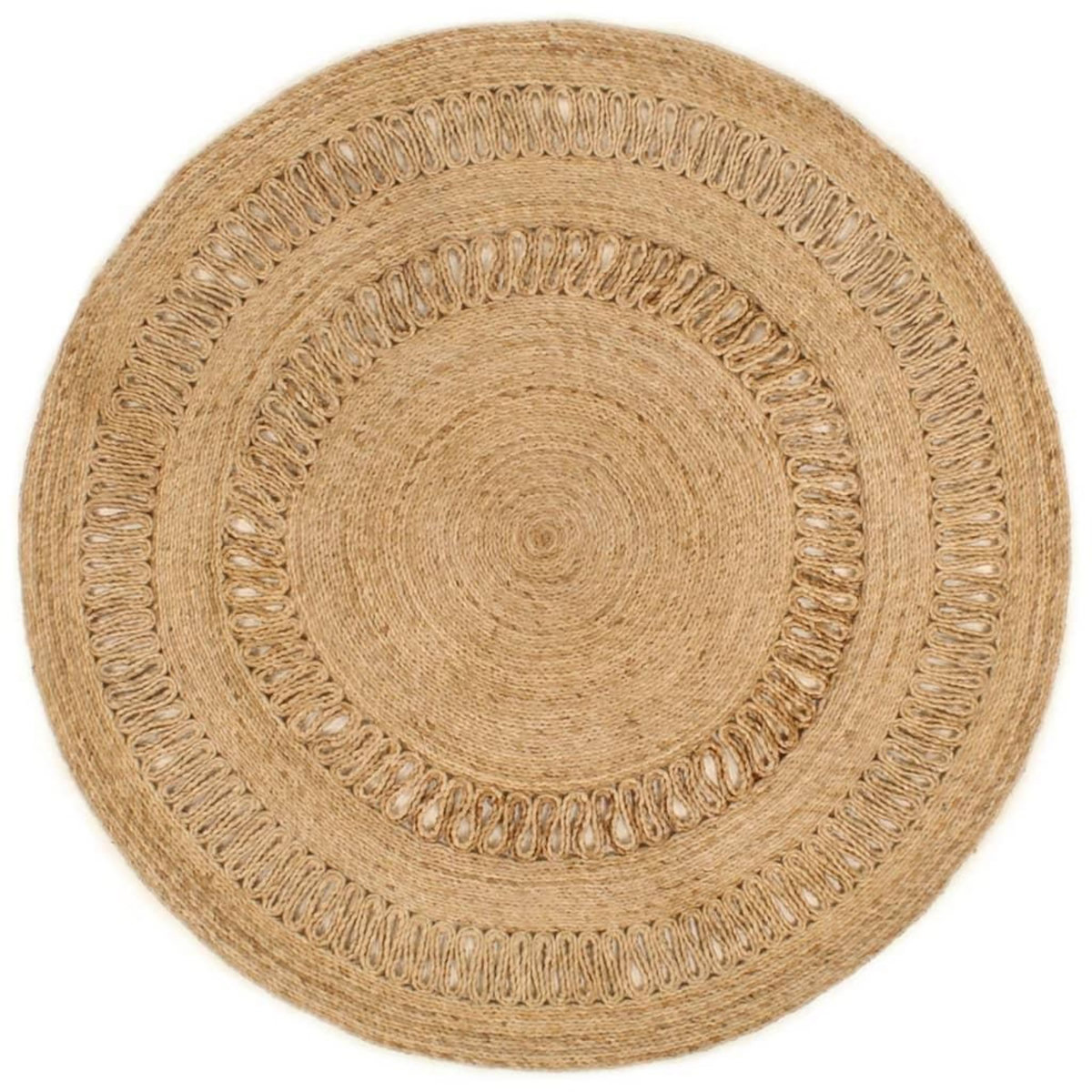 VIDAXL Tapis Jute tresse a la main 150 cm Rond