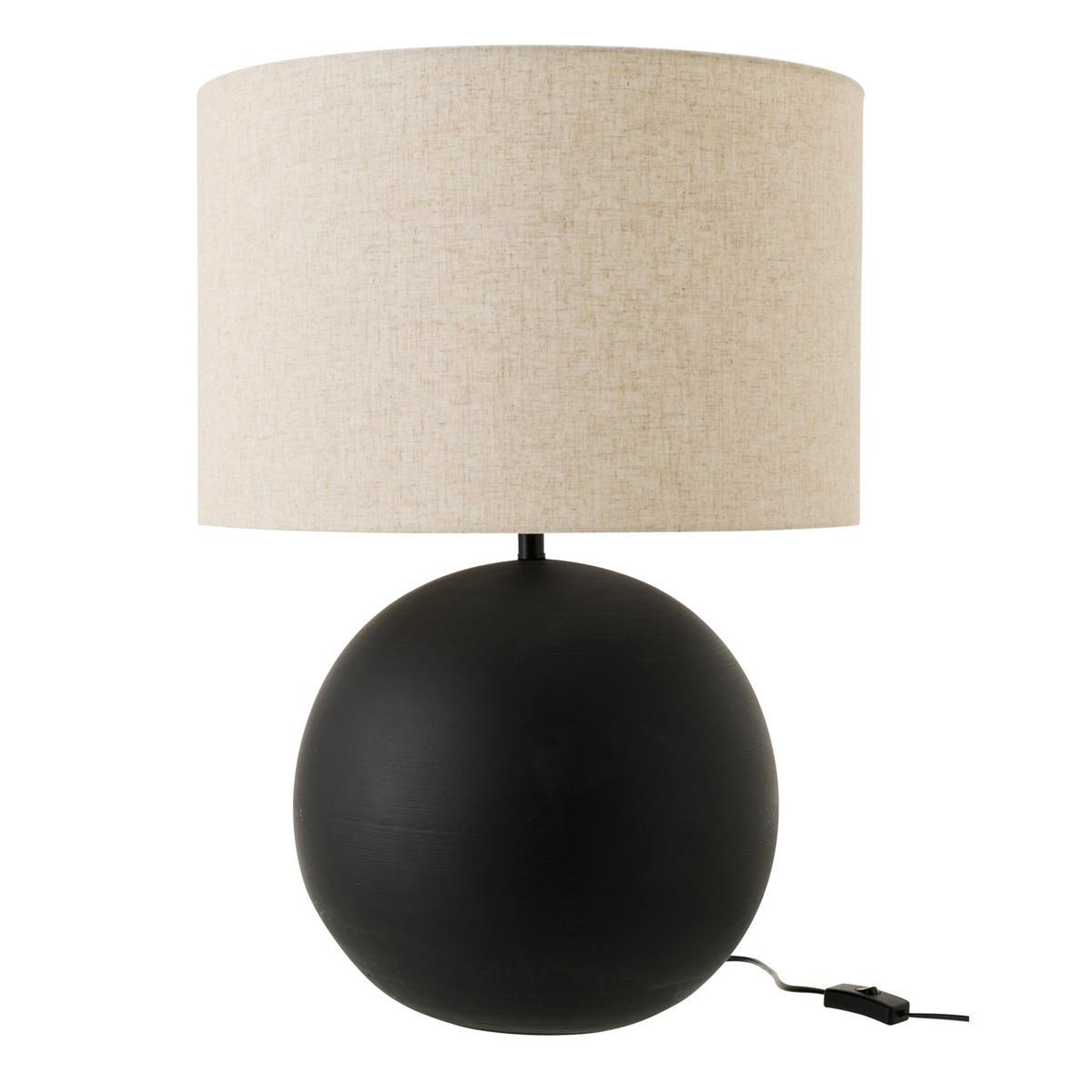 J-LINE Lampe à poser en céramique  balle  62cm noir