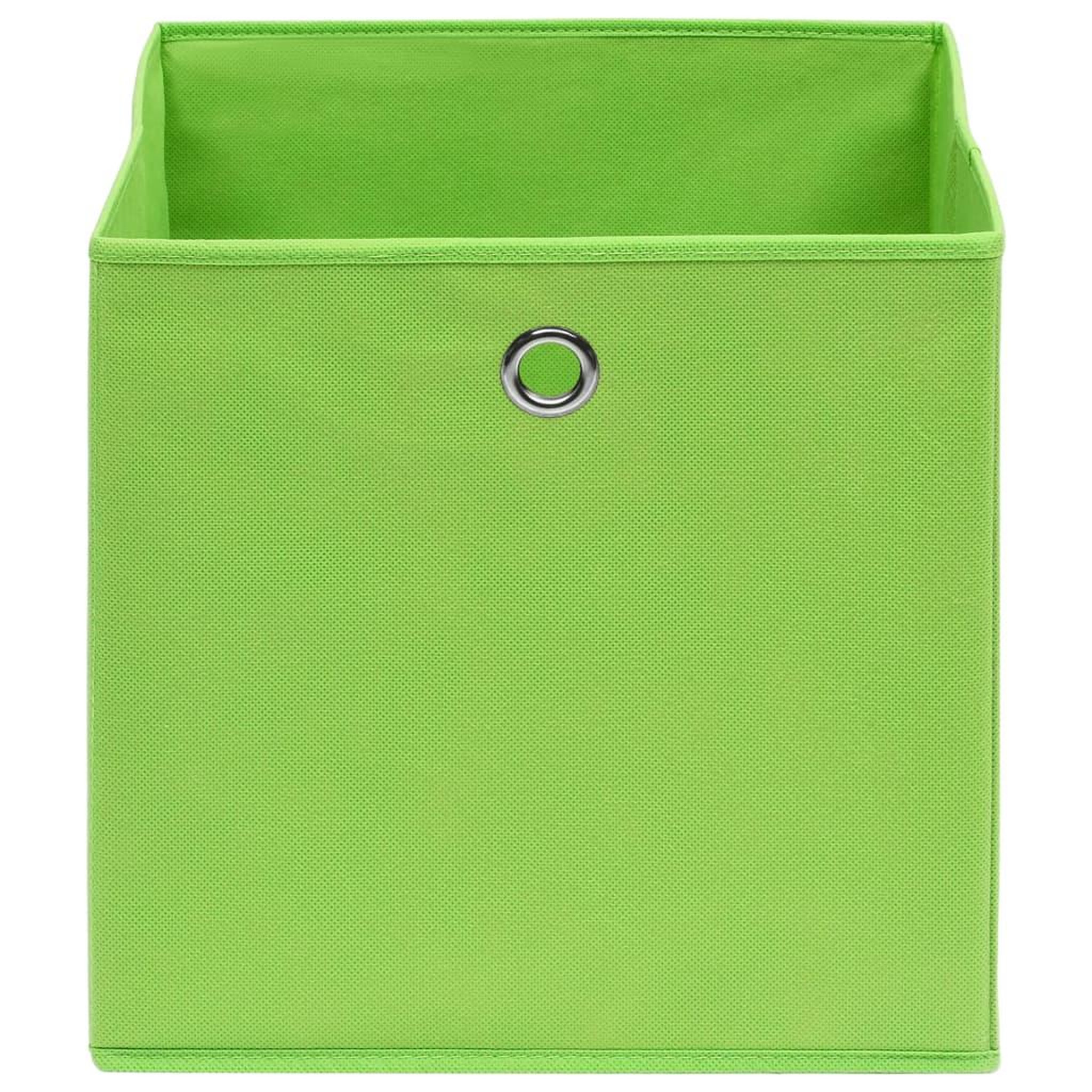 Voir la diapositive 3 : VIDAXL Boîtes de rangement 4 pcs Tissu intisse 28x28x28 cm Vert