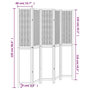 Voir la diapositive 6 : VIDAXL Cloison de separation 5 panneaux blanc bois de paulownia massif