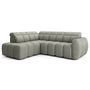 Voir la diapositive 5 : BEST MOBILIER Basile - canapé d'angle gauche 4 places assise extensible électrique avec coffre en tissu texturé