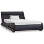 VIDAXL Cadre de lit avec LED Noir Similicuir 100 x 200 cm