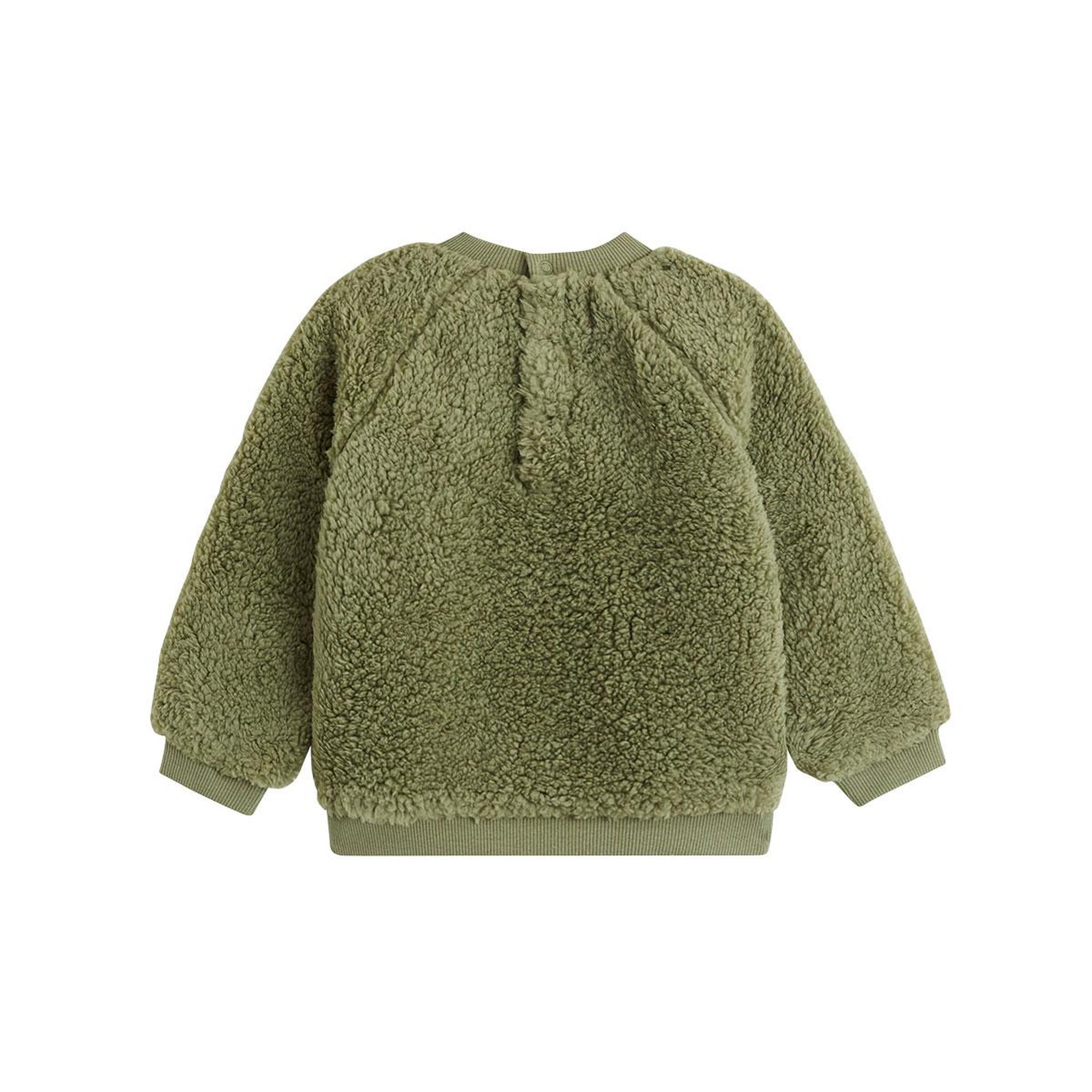 Voir la diapositive 2 : PETIT BEGUIN Sweat-shirt bébé en sherpa ginkgo