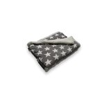 SOLEIL D'OCRE Plaid polaire imprimé et sherpa STAR Gris