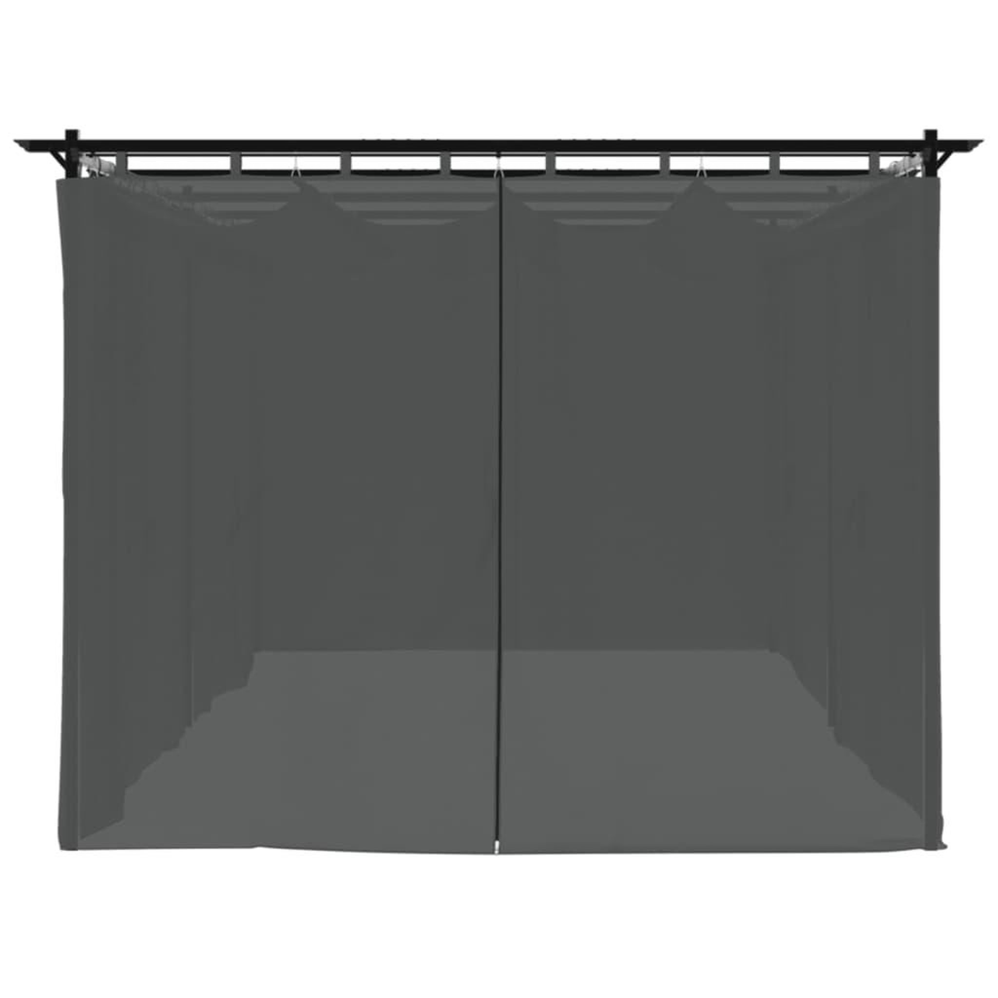 Voir la diapositive 5 : VIDAXL Tonnelle avec rideaux anthracite 6x3 m acier