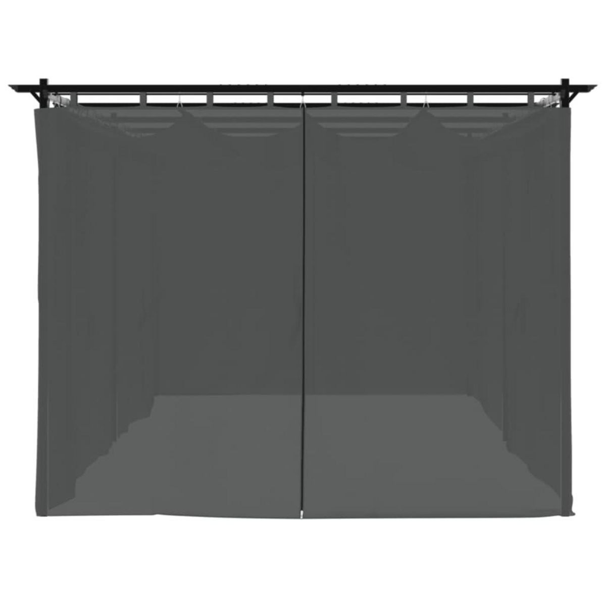 VIDAXL Tonnelle avec rideaux anthracite 6x3 m acier