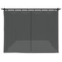 Voir la diapositive 5 : VIDAXL Tonnelle avec rideaux anthracite 6x3 m acier