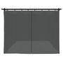 Voir la diapositive 5 : VIDAXL Tonnelle avec rideaux anthracite 6x3 m acier