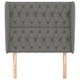Voir la diapositive 3 : VIDAXL Tete de lit avec oreilles Gris fonce 93x23x118/128 cm Tissu