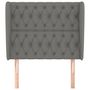 Voir la diapositive 3 : VIDAXL Tete de lit avec oreilles Gris fonce 93x23x118/128 cm Tissu
