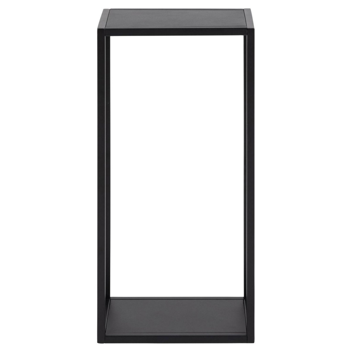TOILINUX Grande Etagère murale rectangulaire Célong 2 tablettes en métal - L.30cm x H.60cm - Noir